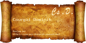 Csurgai Dominik névjegykártya